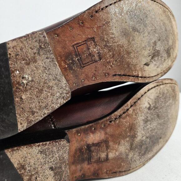 FRYE Melissa Cognac Leather Riding Boot Size 8.5B Trendy Boho - Picture 8 of 12